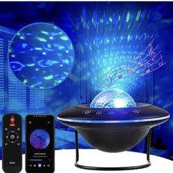 New UFO projector light, Star Projector, Galaxy Starry Projection Lamp, Bluetooth Speaker Aurora Lighting with Timer and Remote Control