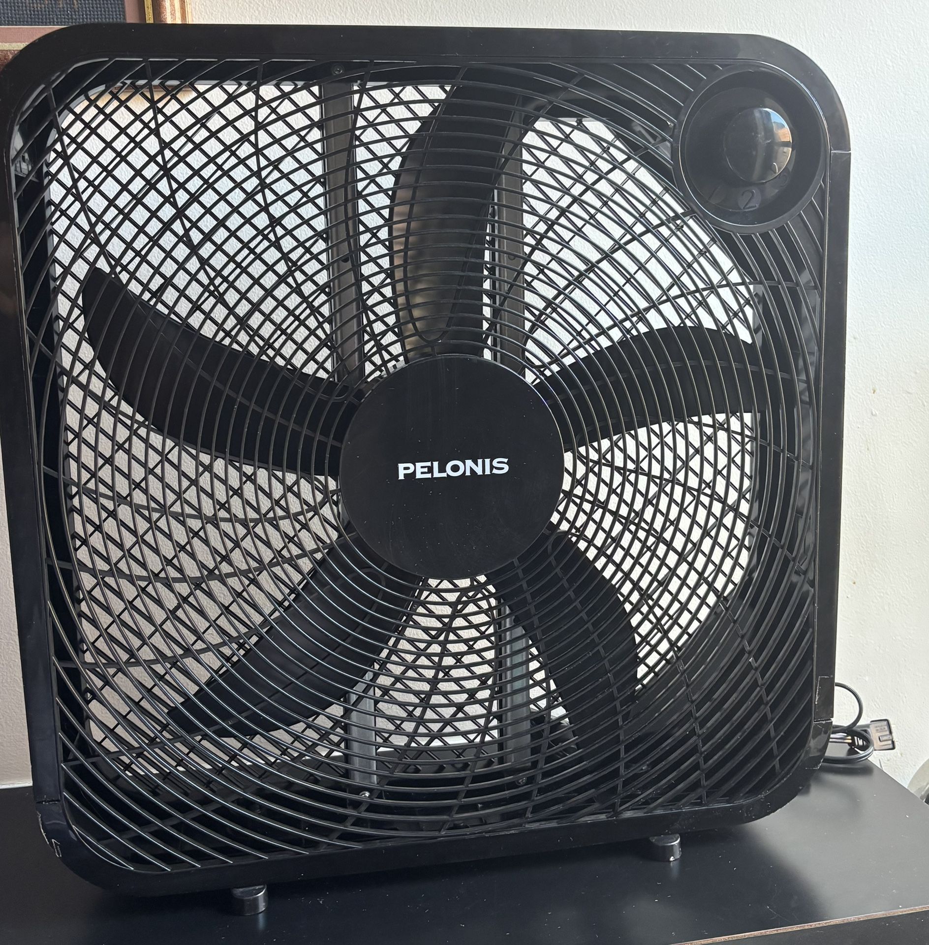 PELONIS 20 Inch Lightweight Box Fan – 3 Speeds, 