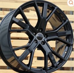 Audi 20x9 new gloss blk RS style rims tires set a4 a5 a6 a7 a8 q3 q5 q7 q8