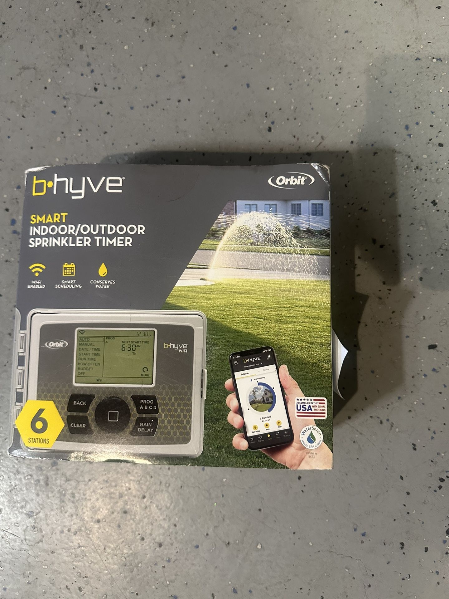 Timer B-hyve 6-Zone Indoor/Outdoor Smart Sprinkler Controller, Works with Amazon Alexa