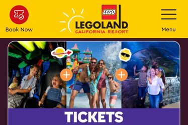 Legoland 4 Park Hopper Tickets for Saturday 6/27/26 only