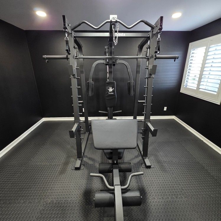 Smith Machine 2001 | Multi-Use Adj Bench | Gym Equipment | Fitness | Squat Rack | Excercise |🔴WEIGHTS AND BARBELL SOLD SEPARATELY 🔴 FREE DELIVERY 🚚