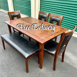Dining Set Table 4 Chairs and Bench See photos and details