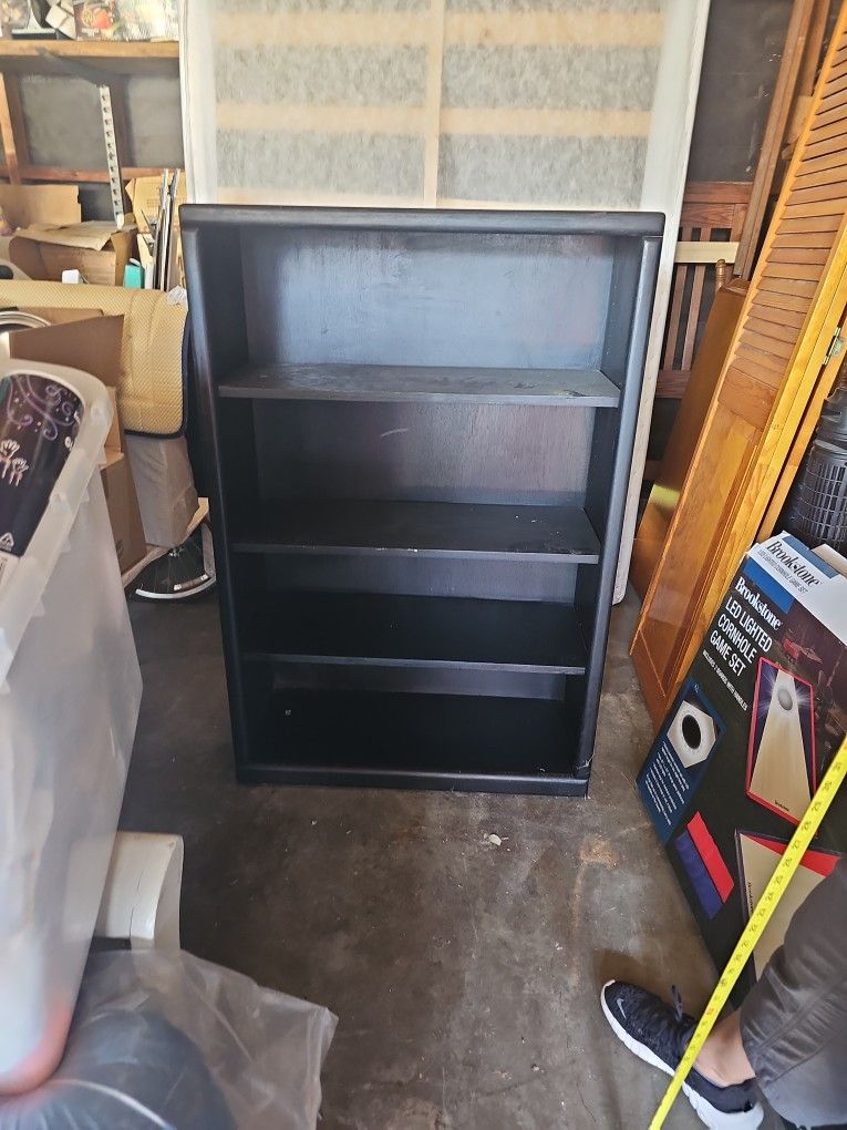 Solid Black Oak Bookshelf 