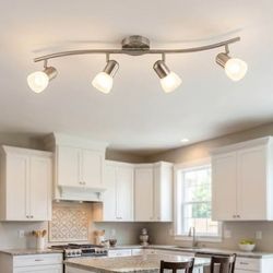 Brushed Nickel 4-Light Track Lighting Fixture XB-TR1238-4-BN