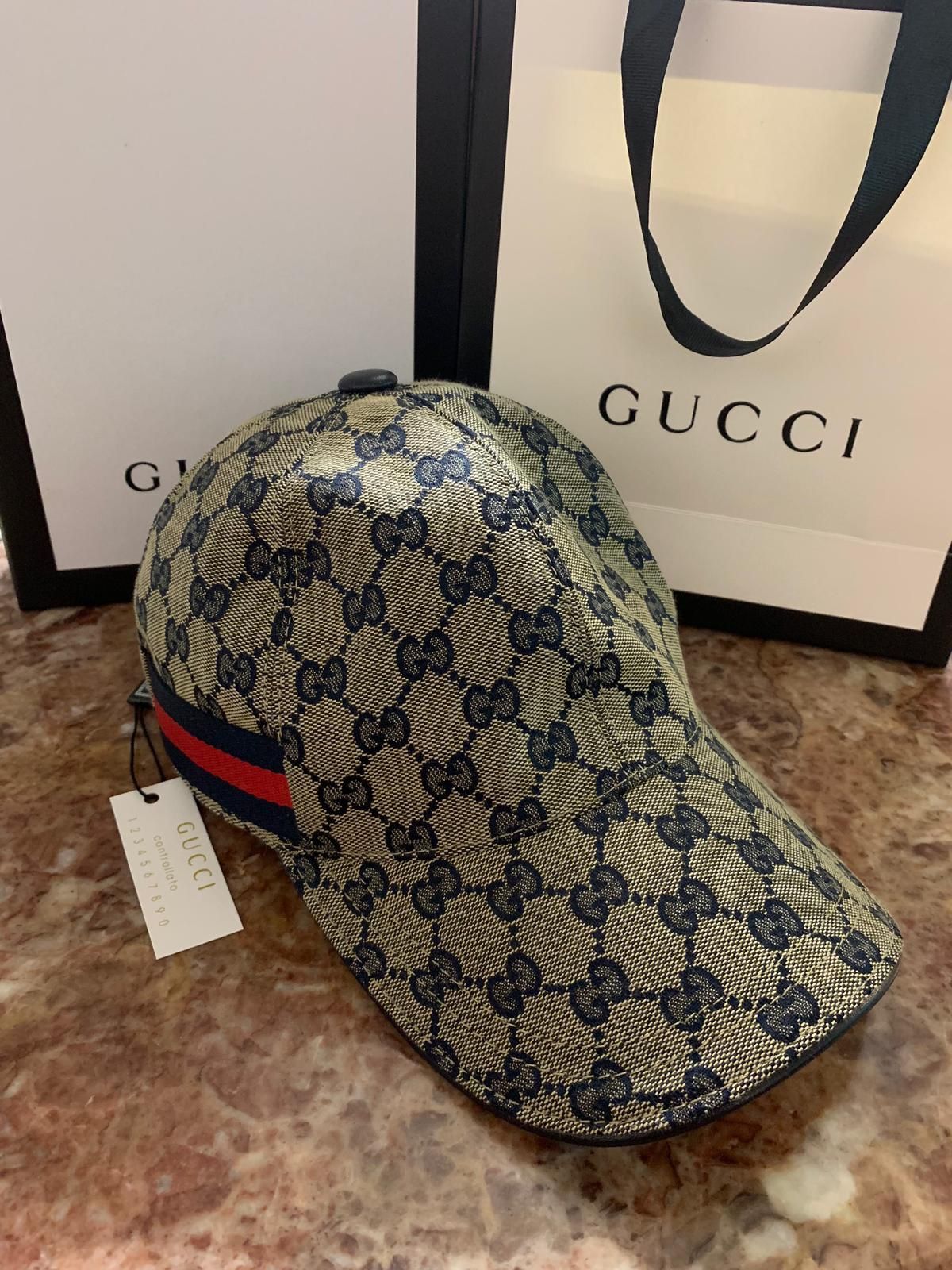 Gg blue monogram hat