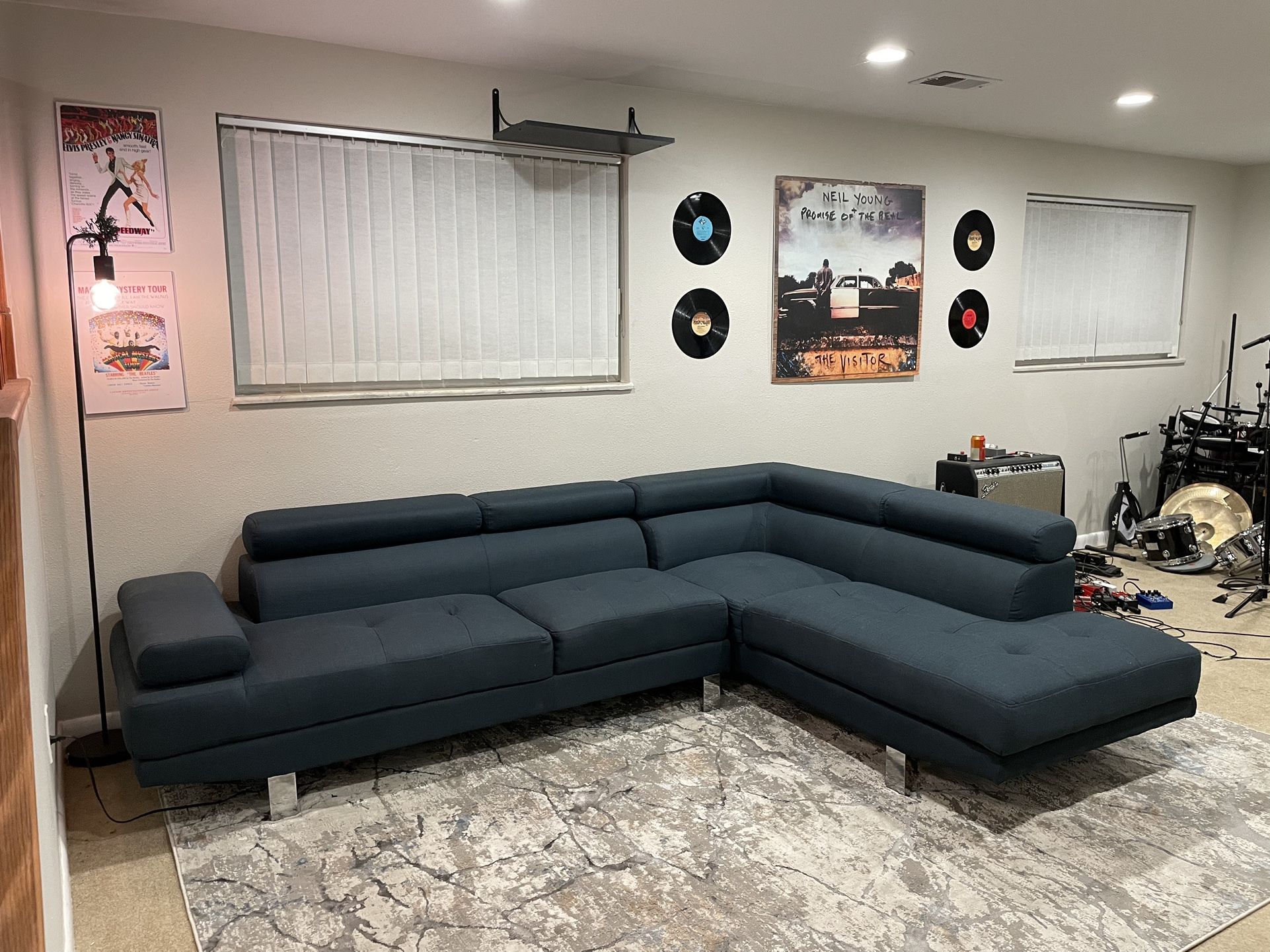 Blue Sectional Couch