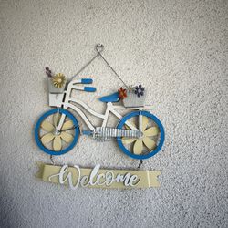 Bicycle Welcome Outdoor Wall Decor