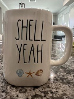 Rae Dunn “SHELL YEAH “ Coffee Mug Artisan Collect By Magenta