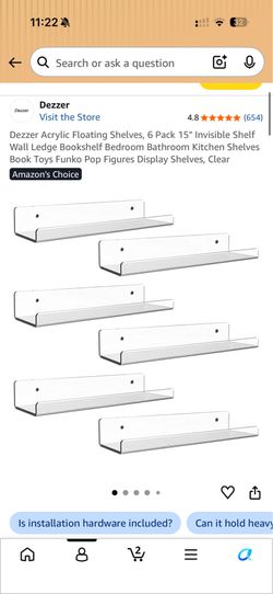 12 pack Acrylic Shelf