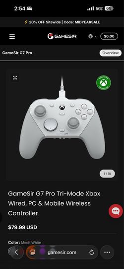 Xbox series s and x pro controller gamesir g7