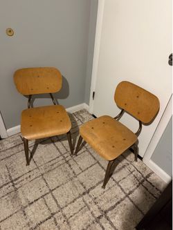 Two Vintage Scholar Craft Kids School Desk Chairs $80 for both