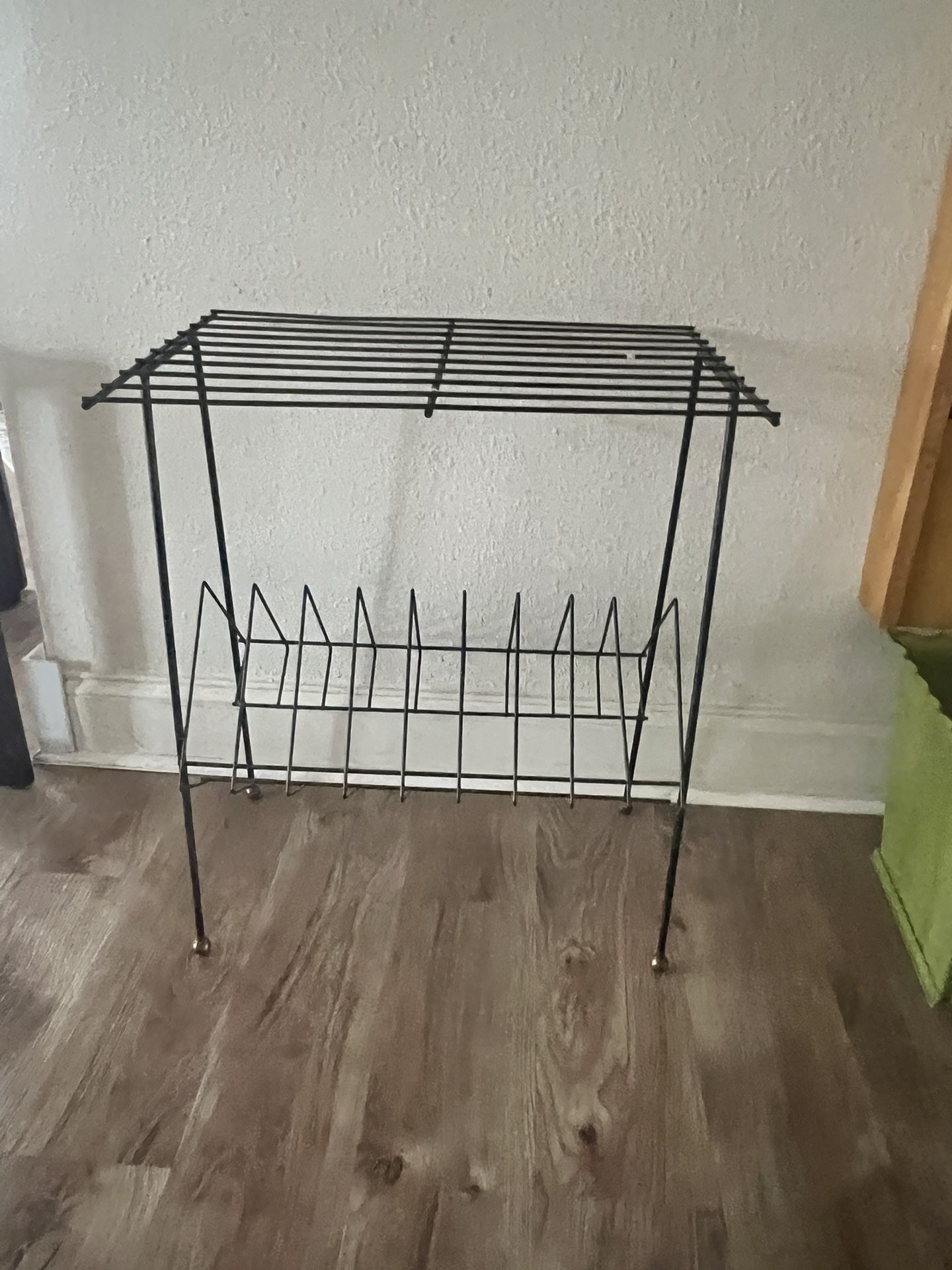 Mid Century Modern Atomic Metal Record Player Stand Storage