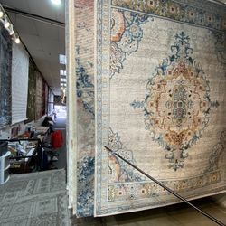 8x10 Area Rugs Carpet Rugs Medalian Design Thick Colors Beige Blue Rust 