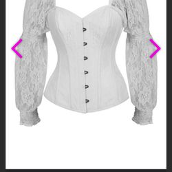 Corset Top Drawer White Lace 