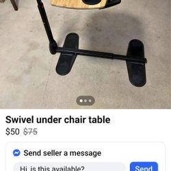 Swivel Under Chair Snack Table