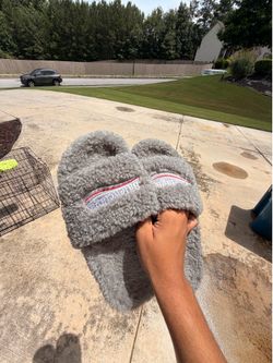 balenciaga grey slides