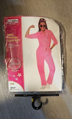 Adult Barbie Pink Power Jump suit Spirit Halloween Costume