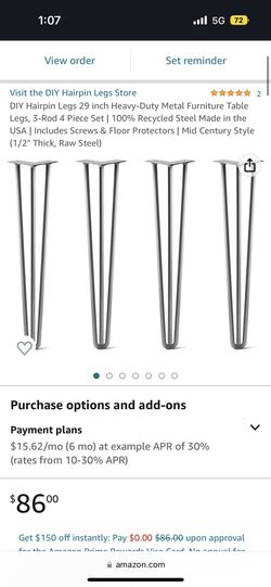 Hairpin Legs