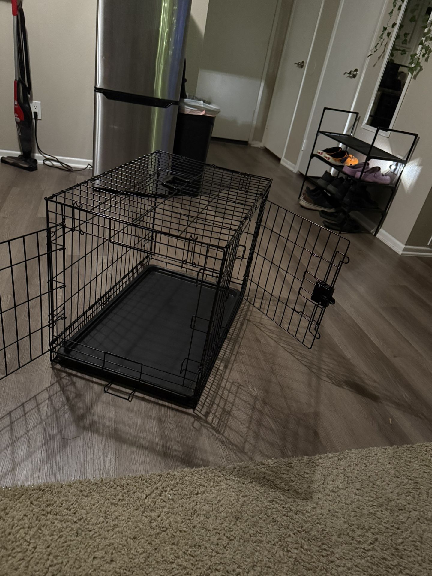 dog kennel 30x19x21 double door 
