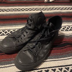 Black Leather Converse 