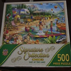 500 Piece Day At The Lake Puzzle
