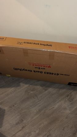 Brand new grey full size bed frame