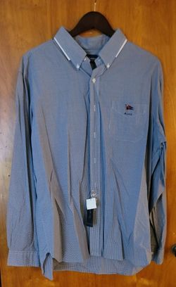 Ralph Lauren Light Blue Gingham Shirt XXL Blue/white
