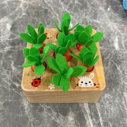 Montessori Baby Carrots Harvest Toy Wood Game