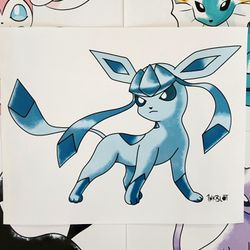 Glaceon Pokemon Art Print