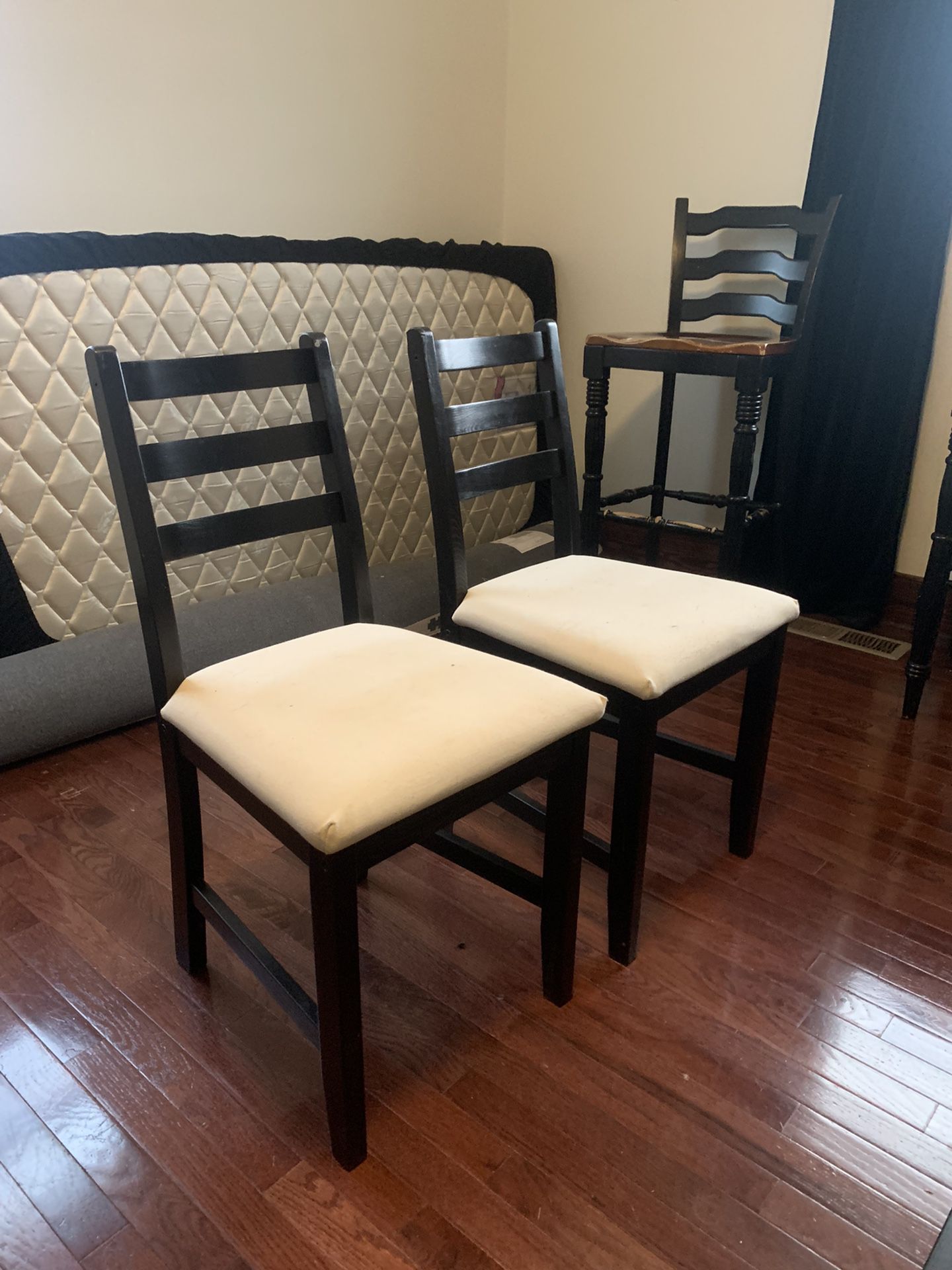 Black & White Wooden Dining Chairs