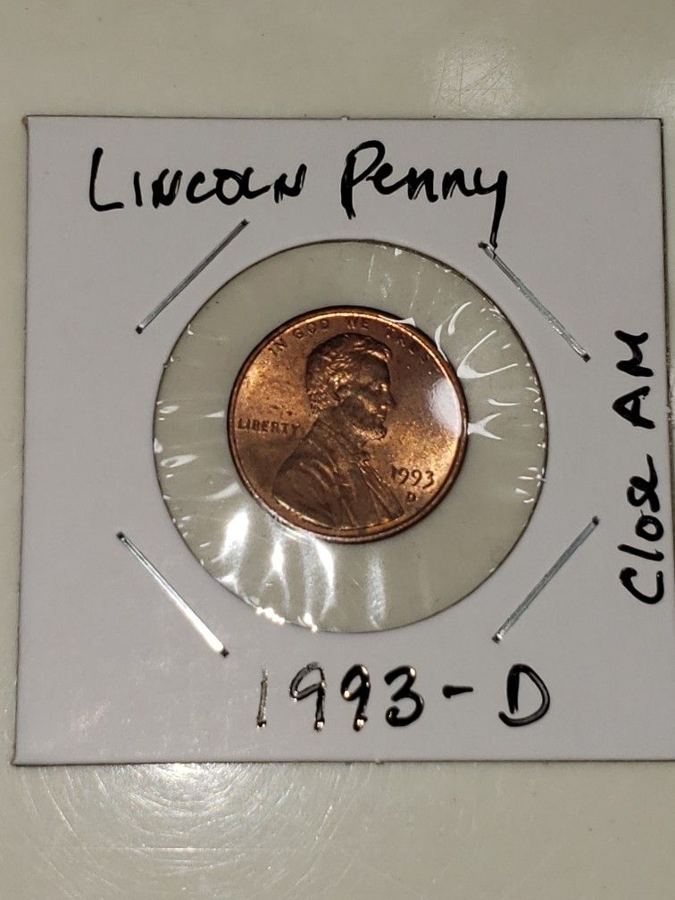 1993 D Penny  CLOSE A.M. &  DOUBLE DIE SEE YOURSELF