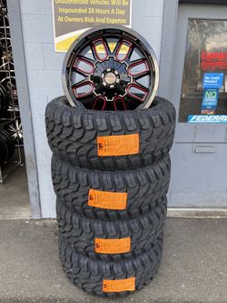 MAYHEM WHEELS 20x9 6 LUG M/T 33x12.50R20‼️‼️