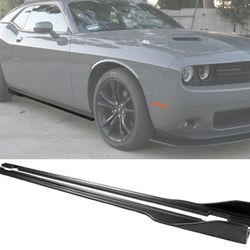 15-23 Dodge Challenger Side Skirt Extensions Matte Black