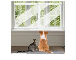 7001: New Pet Window Safety Guards, Clear Acrylic Safer Than Bars, Window Guards for Dogs Cats, Pressure Mounted Safety Pet Barrier with Metal Frame, 