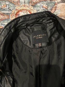 Leather jacket celebrity pink