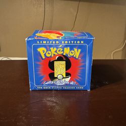 1999 Pokemon Charizard 23K Gold Plated Card & Pokeball SEALED From Burger King