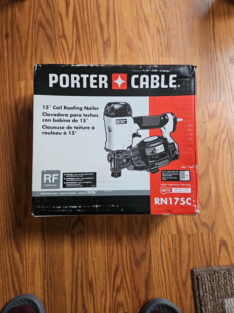 PORTER-CABLE RN175C 15-Degree Coil Roofing Nailer Roofing Gun

