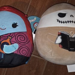 Disney Jack And Sally 8in Squishmallows 