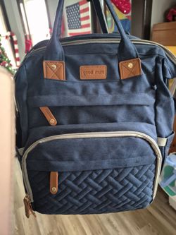 Blue diaper bag