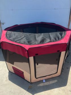 Dog pen- red