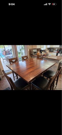 Counter Height Dining Table with 6 Chairs