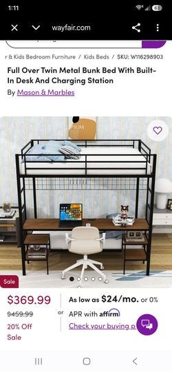 Full over twin bunkbed