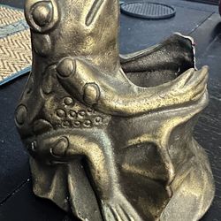Vintage Solid Brass Frog Lamp Base