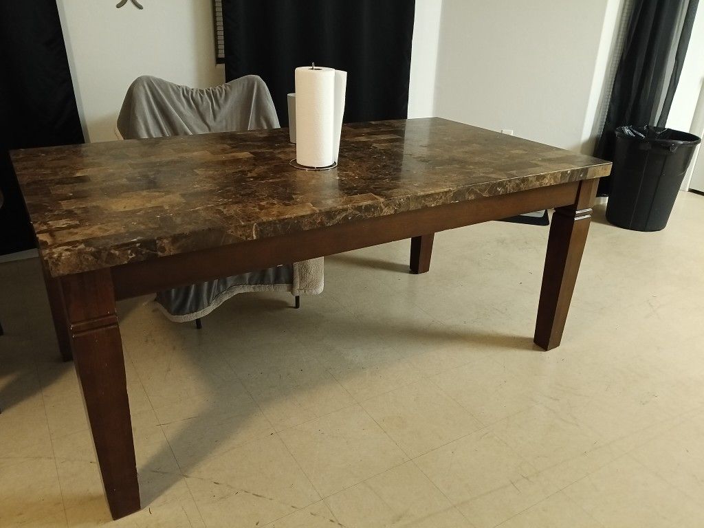 Marble Top Table No Chairs