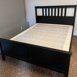 Queen Bed frame With Box Spring And Matress - Best Offer