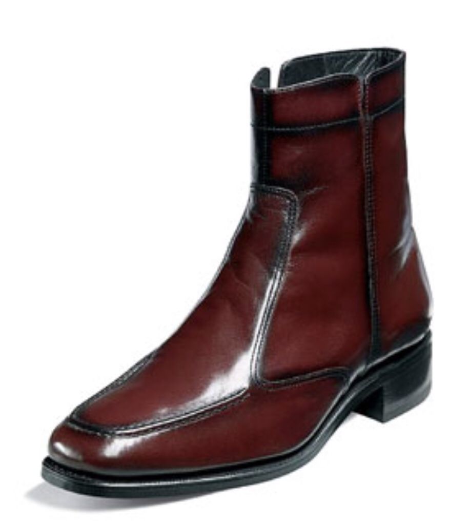 Florsheim Mens Black Cherry Essex Leather Side Zip Dress Casual Trending Boot size 7