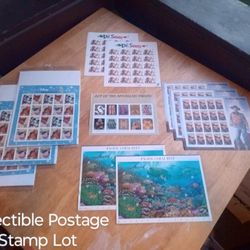 Collectible Postage Stamp Lot - 11 Sheets $70.30 Face Value
