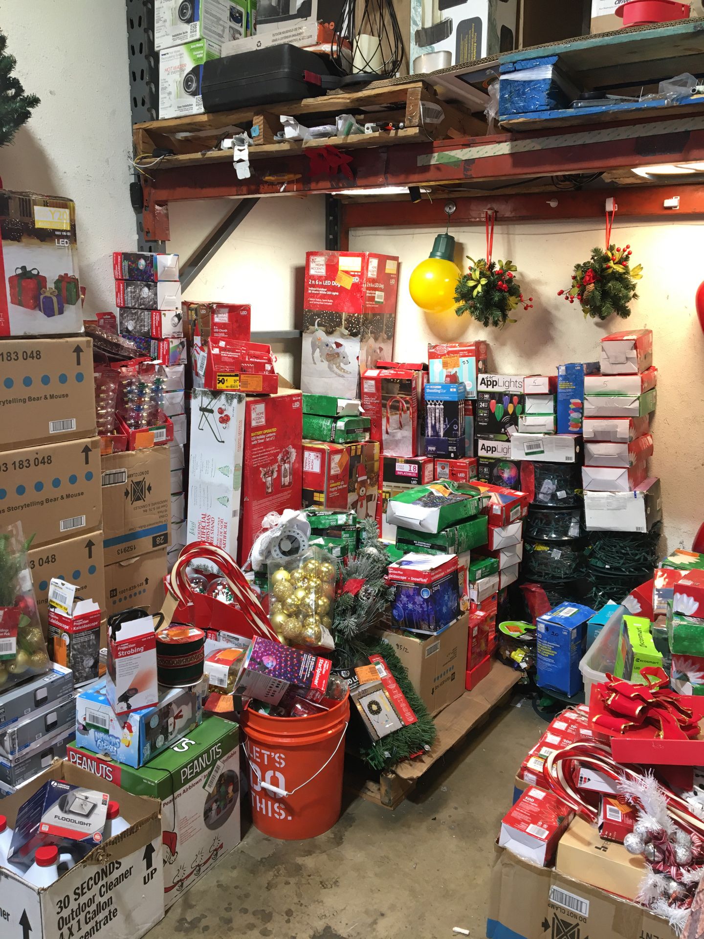 Christmas items/ Christmas light/ornament/decorations half price Home Depot