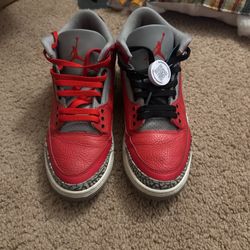 jordan Fire Red Cement Gray Used No Box Size 10.5